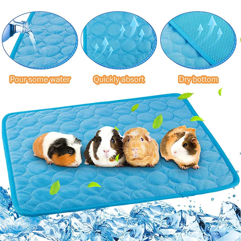 Guinea Pig Cage Liners - Breathable Cooling Mat for Small Animals, Ideal for Rabbits, Chinchillas, and Hedgehogs