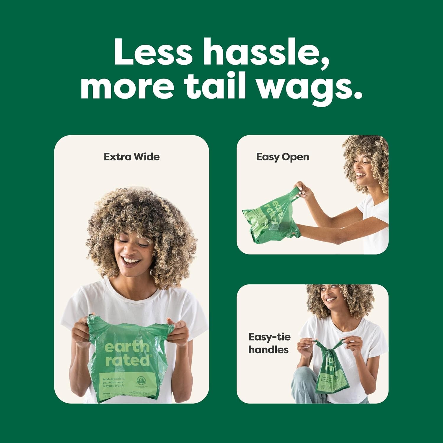 Earth Rated Lavender Dog Waste Bags with Handles - Value Pack of 600, Leakproof and Easy to Tie