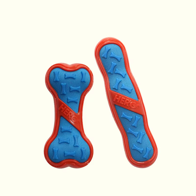 Premium Squeaky Dog Toys: Floatable Springy Stick and Bone for Tossing and Chasing