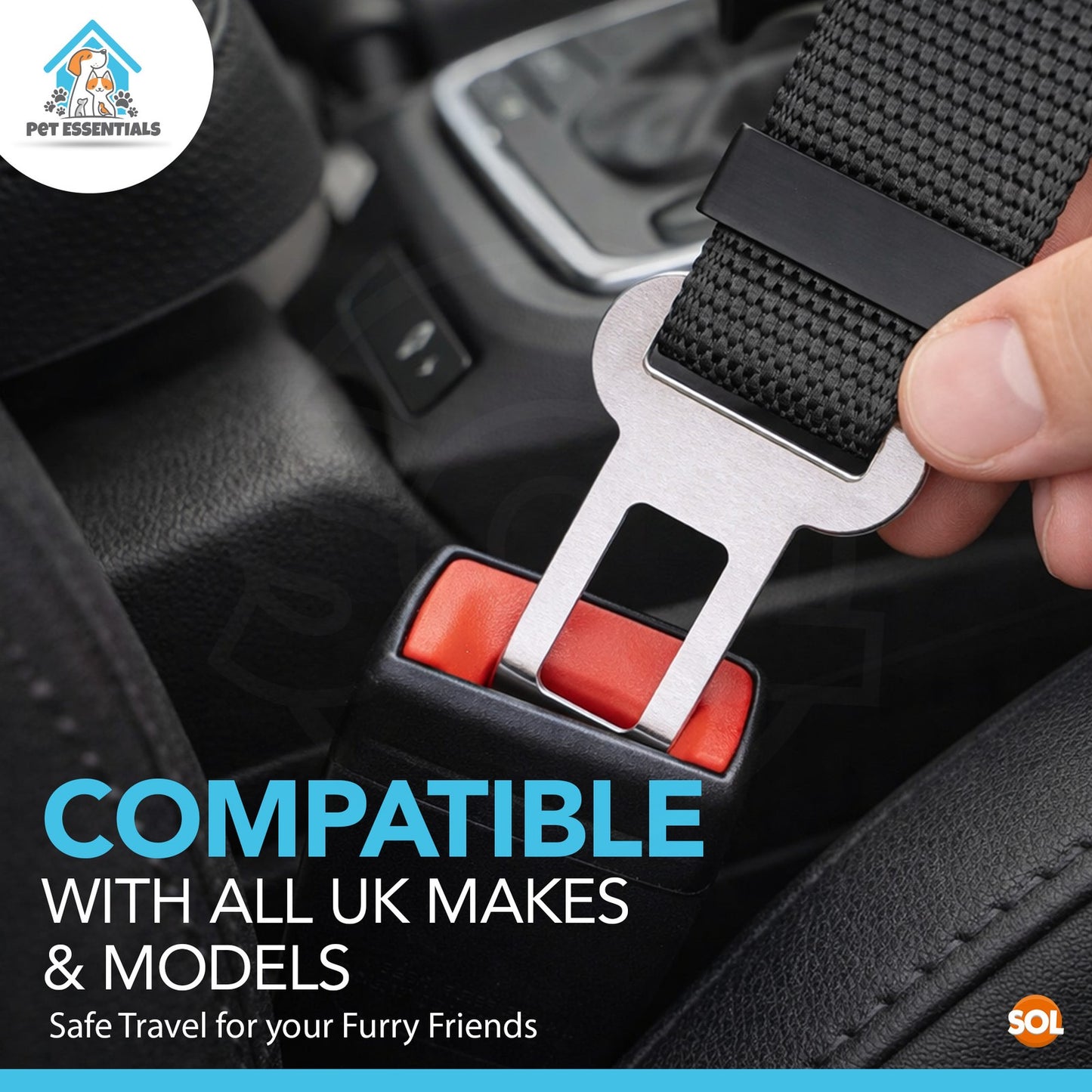 Adjustable Pet Dog Car Safety Harness with Seat Belt Restraint Strap