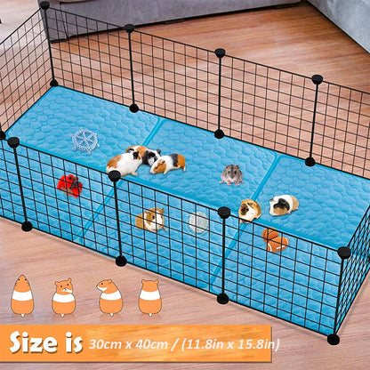 Guinea Pig Cage Liners - Breathable Cooling Mat for Small Animals, Ideal for Rabbits, Chinchillas, and Hedgehogs