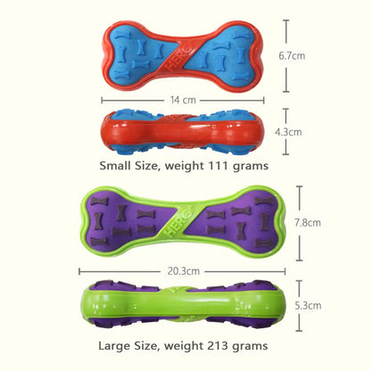 Premium Squeaky Dog Toys: Floatable Springy Stick and Bone for Tossing and Chasing