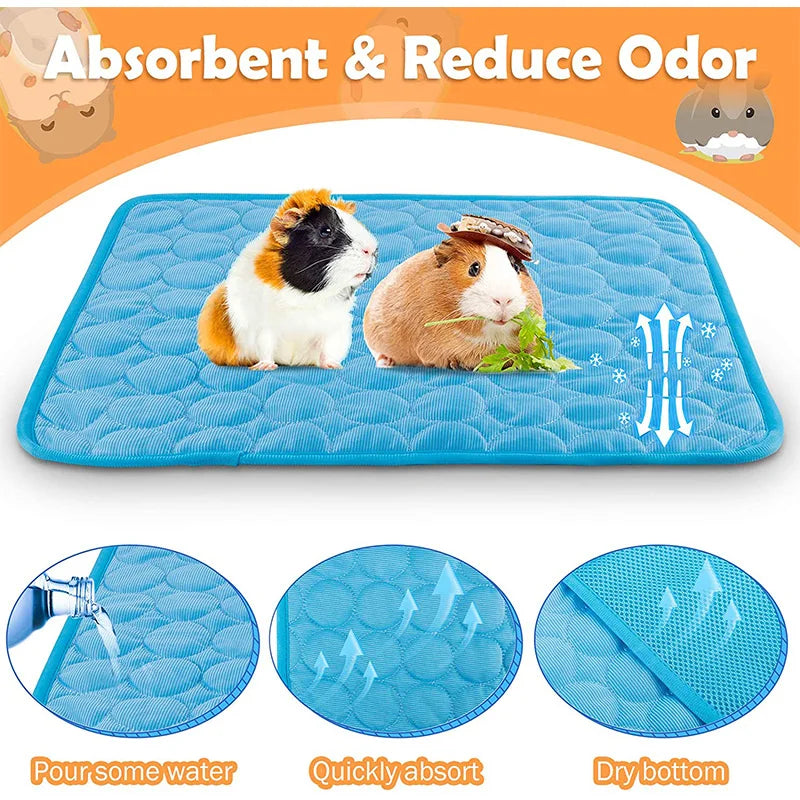 Guinea Pig Cage Liners - Breathable Cooling Mat for Small Animals, Ideal for Rabbits, Chinchillas, and Hedgehogs