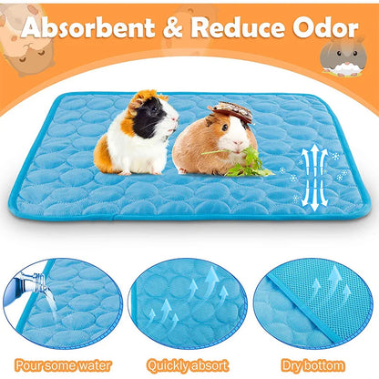 Guinea Pig Cage Liners - Breathable Cooling Mat for Small Animals, Ideal for Rabbits, Chinchillas, and Hedgehogs