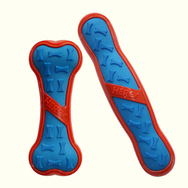 Premium Squeaky Dog Toys: Floatable Springy Stick and Bone for Tossing and Chasing