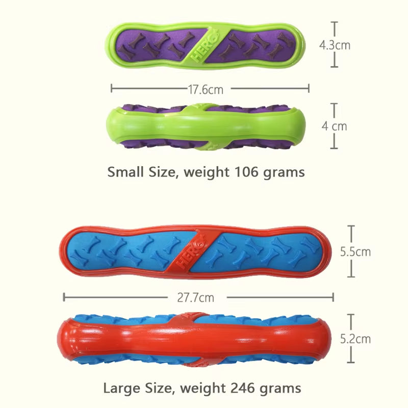 Premium Squeaky Dog Toys: Floatable Springy Stick and Bone for Tossing and Chasing
