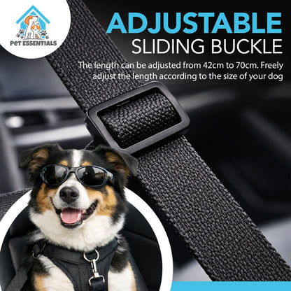 Adjustable Pet Dog Car Safety Harness with Seat Belt Restraint Strap