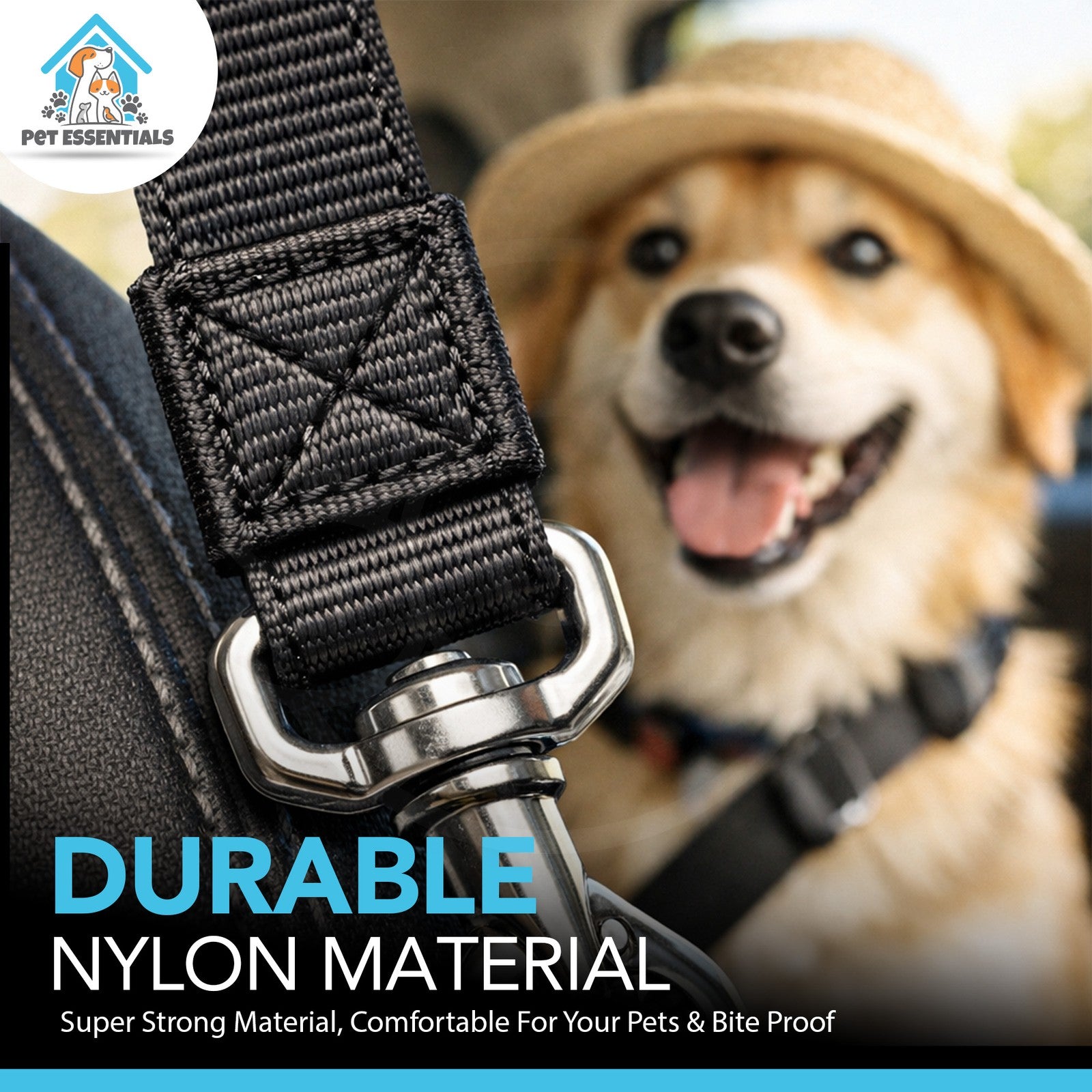 Adjustable Pet Dog Car Safety Harness with Seat Belt Restraint Strap