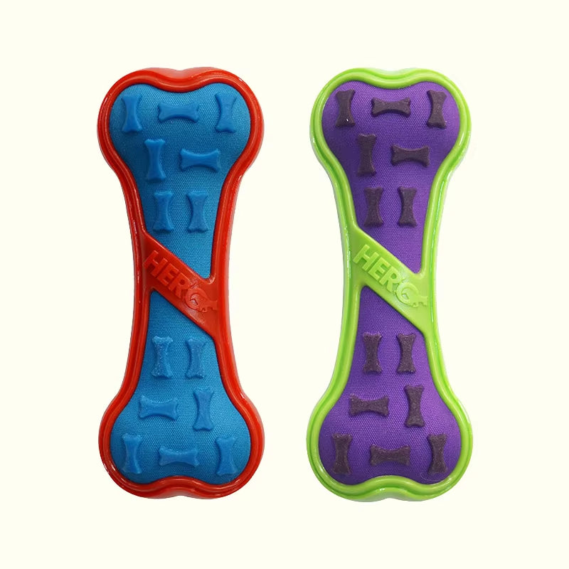 Premium Squeaky Dog Toys: Floatable Springy Stick and Bone for Tossing and Chasing