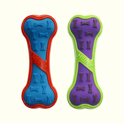 Premium Squeaky Dog Toys: Floatable Springy Stick and Bone for Tossing and Chasing